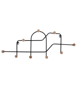 Kapstok Mace - Mat Zwart - 71x4x27cm