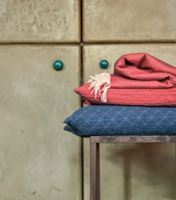 KATMANDOU bois de rose - Plaid Merino