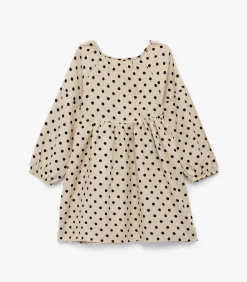 Katoenen Babykleding Polka Dot Jurk Lange Mouwen
