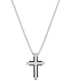 Ketting met hanger voor mannen, kruis van roestvrij staal