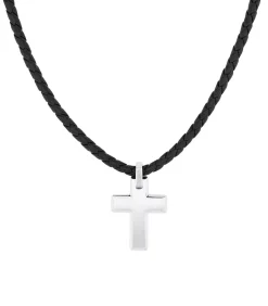 Ketting met hanger voor mannen, kruis van roestvrij staal