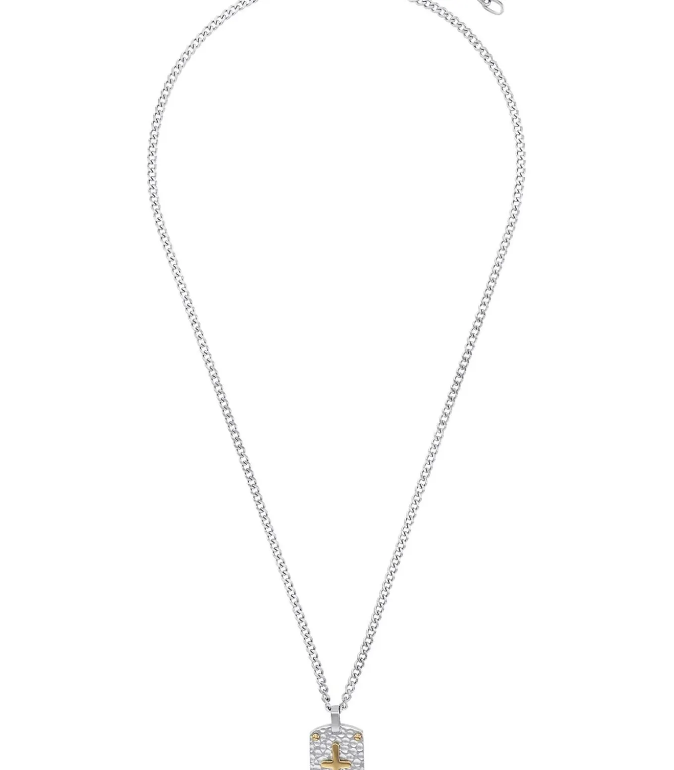 Ketting met hanger voor mannen, kruis van roestvrij staal