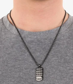 Ketting met hanger voor mannen, roestvrij staal