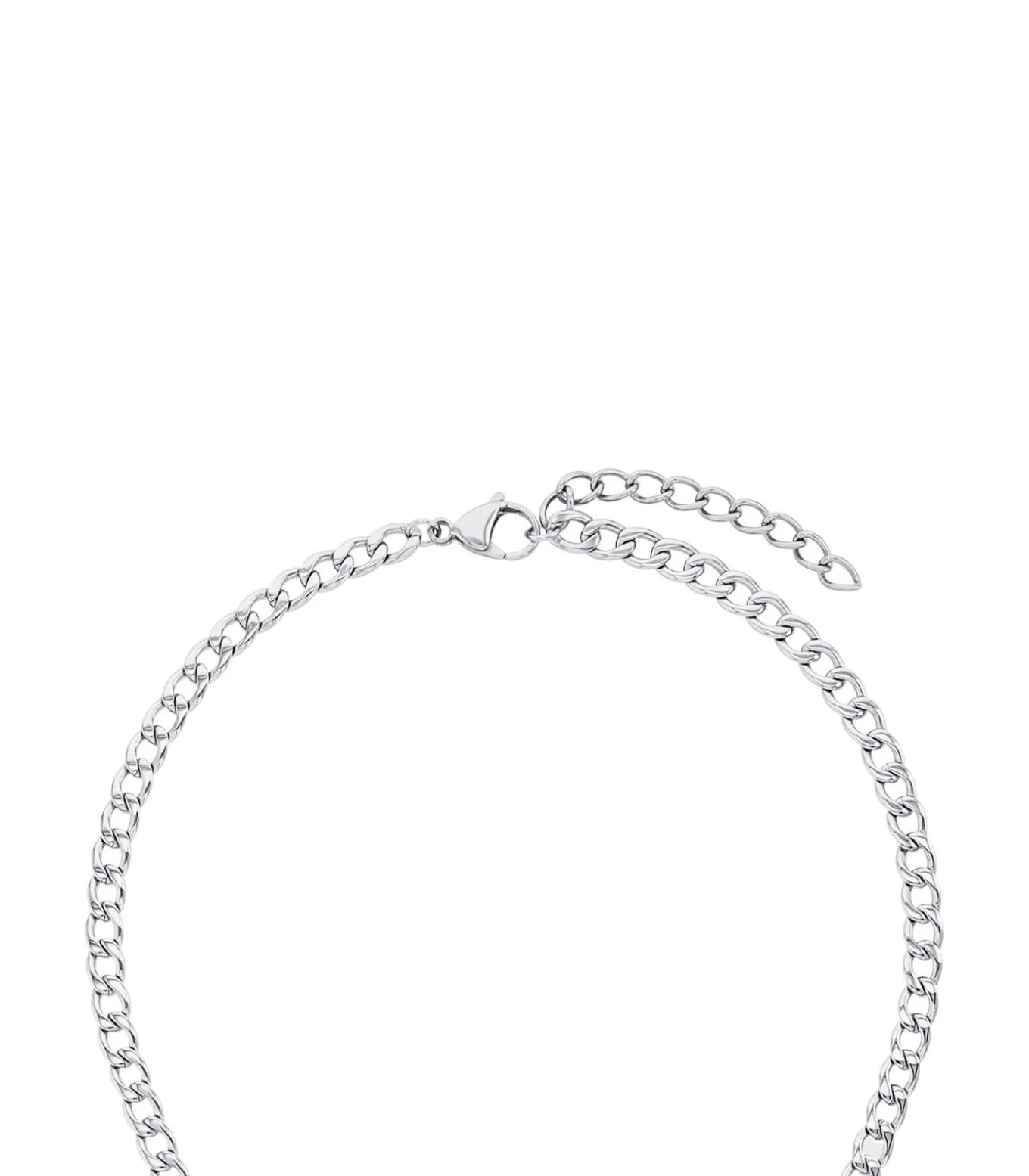 Ketting met hanger voor mannen, roestvrij staal, agaat