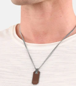 Ketting met hanger voor mannen, roestvrij staal