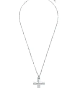 Ketting met hanger voor vrouwen en mannen, unisex, roestvrij staal | kruis