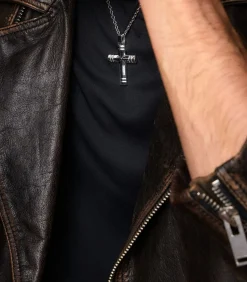 Ketting met hanger voor vrouwen en mannen, unisex, roestvrij staal | kruis