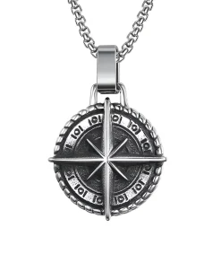 Ketting met Kompas Hanger - Staal