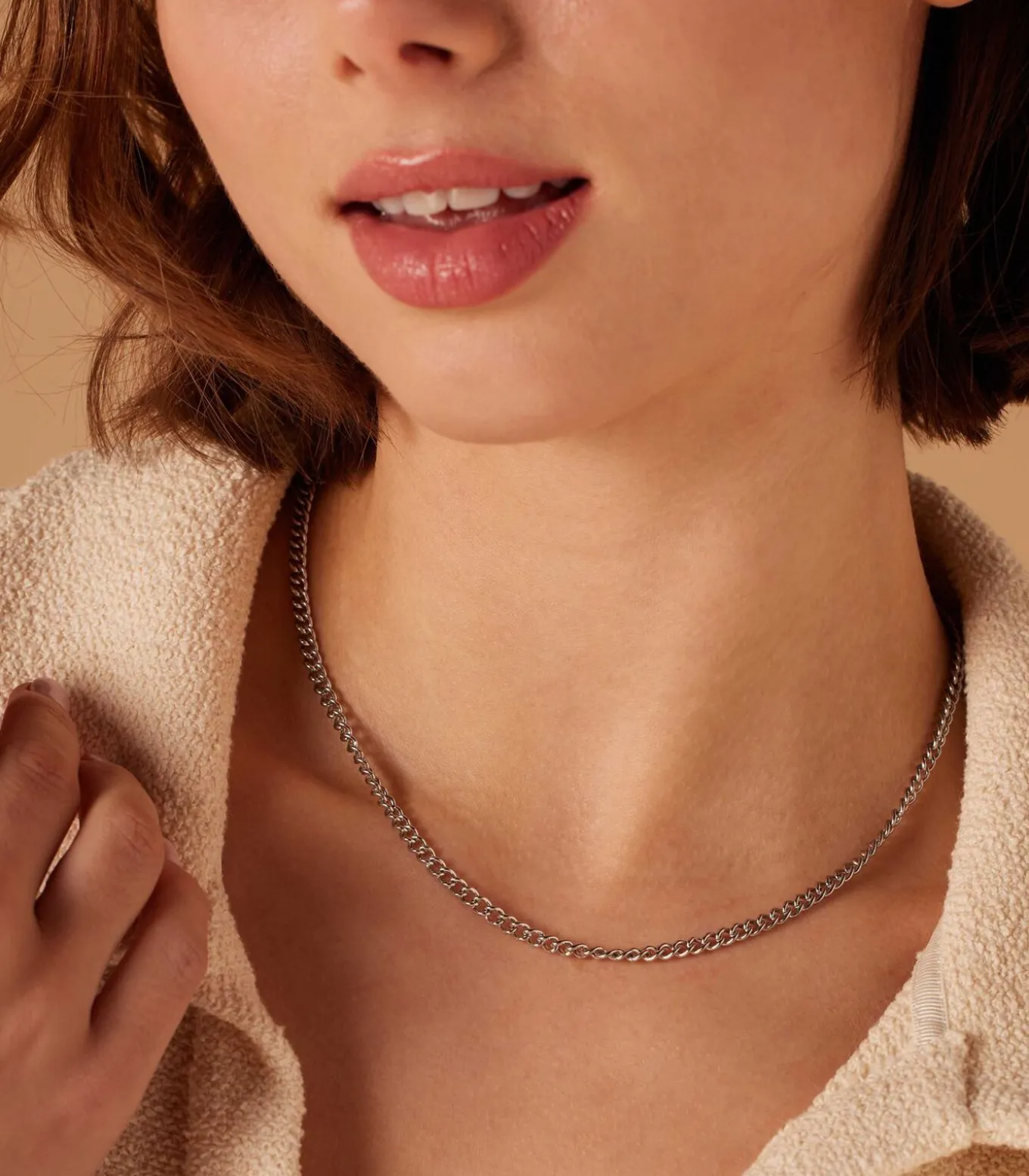 Ketting Staal 45 cm - Zilverkleurig