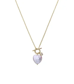Ketting Zilver 45 cm - Parel