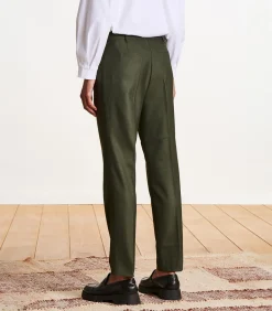 Khaki 7/8 sigarettenbroek