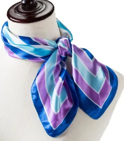 Kleine zijden sjaal Purple Blue Navy Cléo