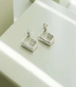 Kleine zilveren oorbellen Lignis fijn