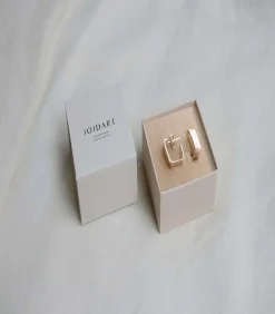 Kleine zilveren oorbellen Lignis breed