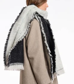 2-kleurige sjaal Zwart mix OS