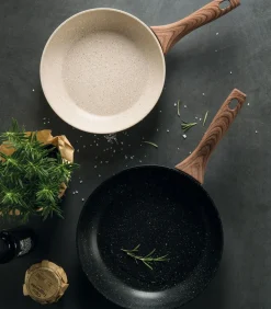 Koekenpan Rock 'n' Rose - Creme - ø 28 cm - standaard anti-aanbaklaag