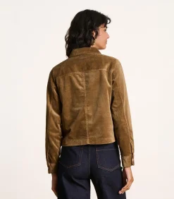 Korte bruine fluwelen jas