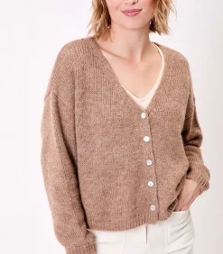 Korte effen gebreide vest APPACHE