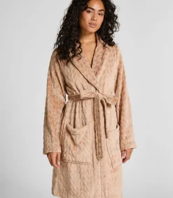 Korte flanellen badjas