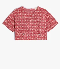 Korte mouw Ronde kraag Blouse