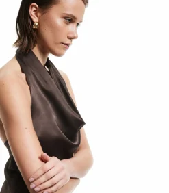 Koton Backless Satin Blouse