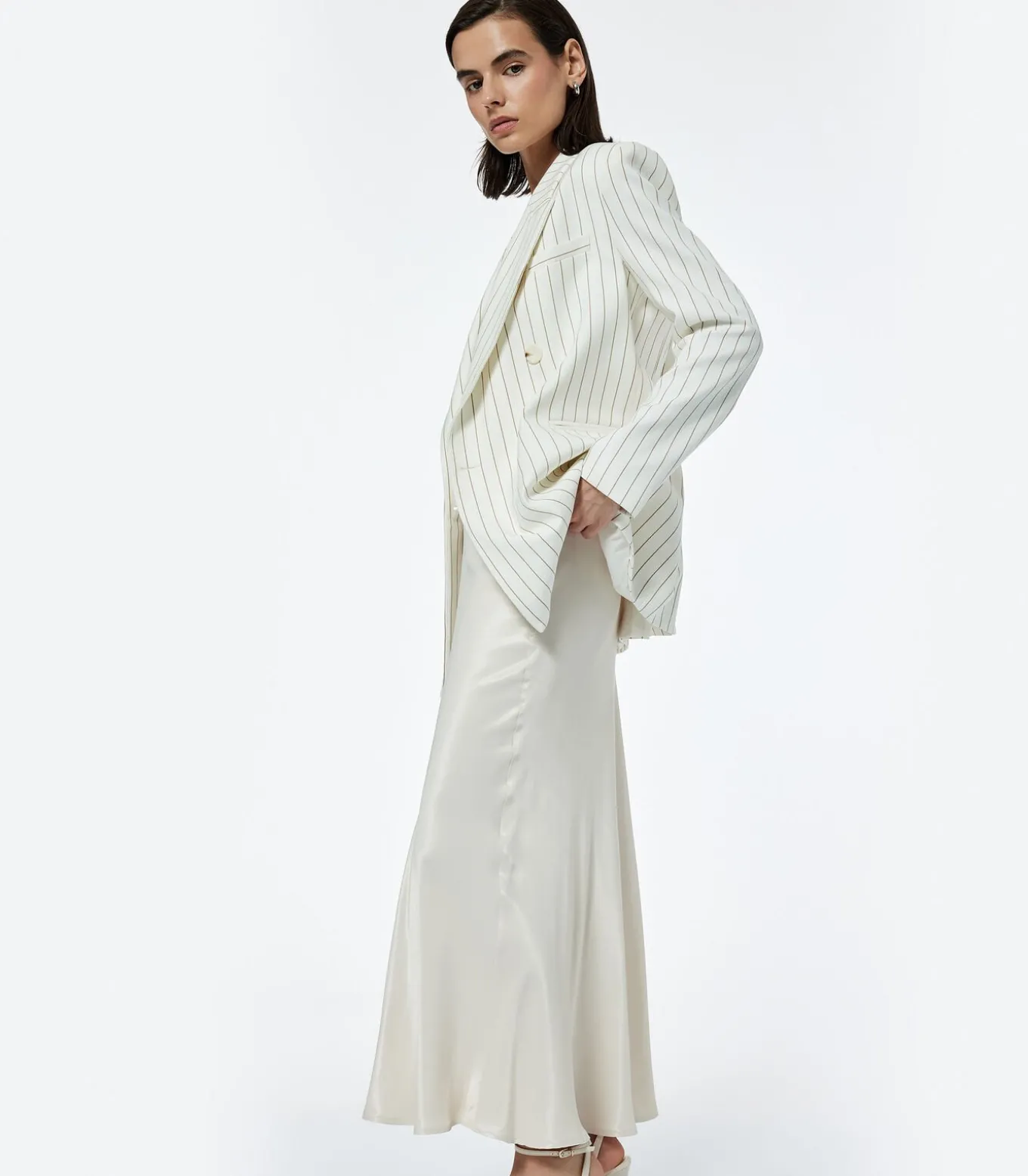 Koton Midi Satin Skirt