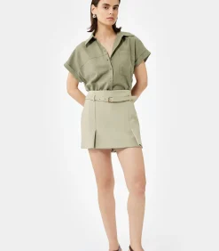 Koton Pocket Detail Crop Shirt