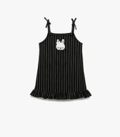 Koton Striped Overall Dress