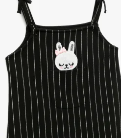Koton Striped Overall Dress