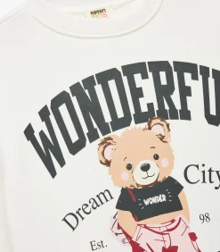 Koton Teddy Bear Printed Sweatshirt