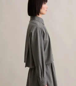 Krijtstreep blouse A-vorm