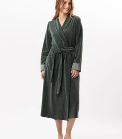 Kruislingse badjas van fluweel ESSENTIEL H67A