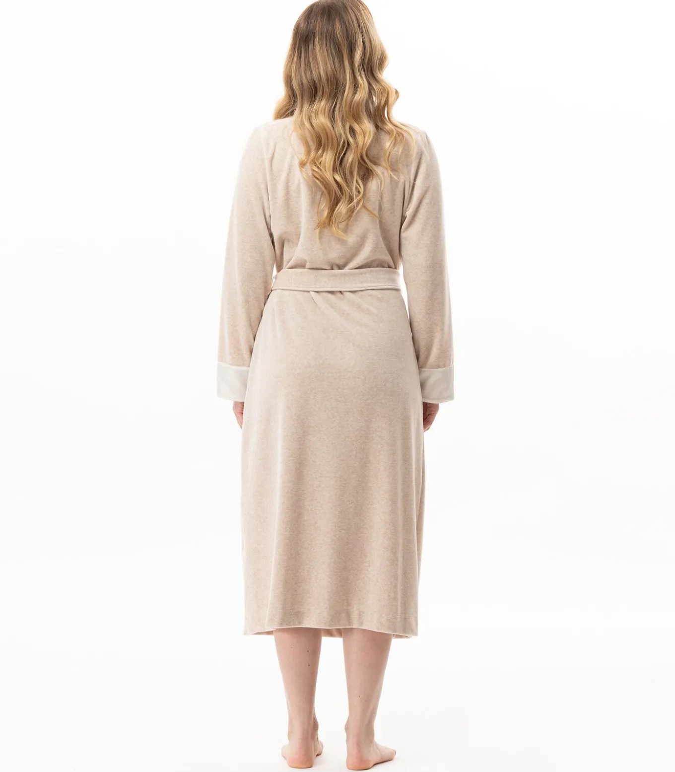 Kruislingse badjas van fluweel ESSENTIEL H67A