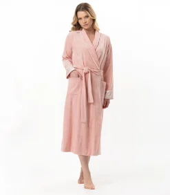 Kruislingse badjas van fluweel ESSENTIEL H67A