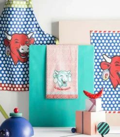 LA VACHE QUI RIT - Tafellinnen Badstof keukenhanddoek