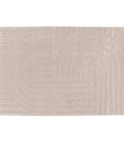 Laagpolig vloerkleed met eigentijds beige patroon 120 x 170 cm