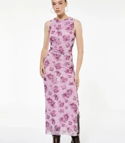 Lange Bloemenjurk met Ronde Hals