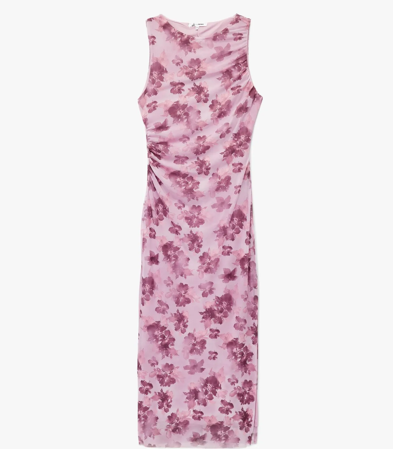 Lange Bloemenjurk met Ronde Hals