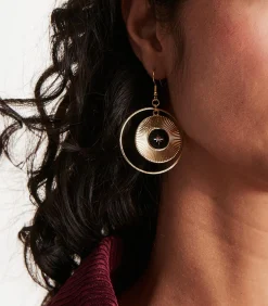 Lange gouden oorbellen