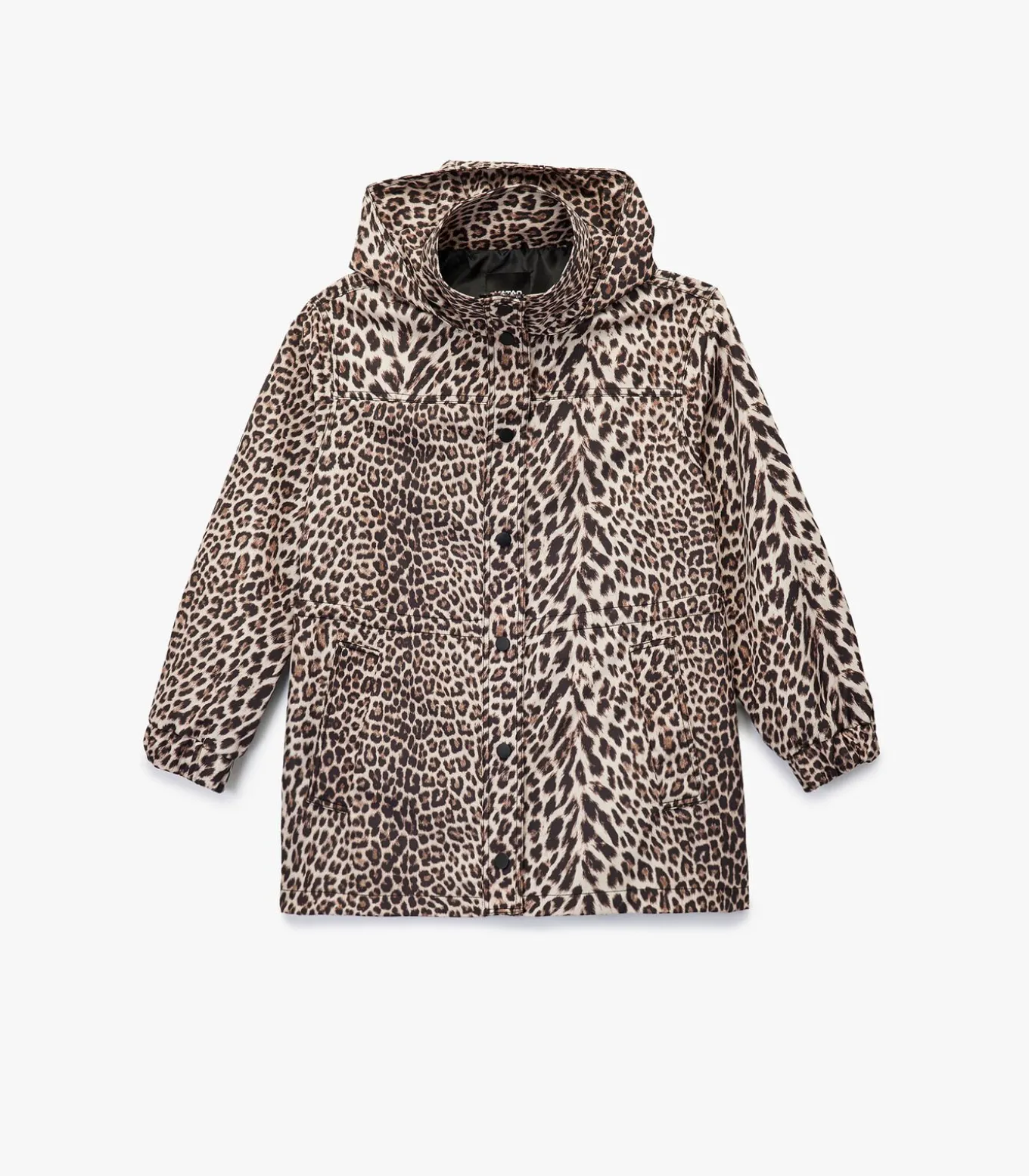 Lange Regenjas Luipaardprint Met Capuchon