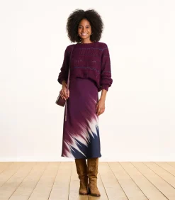 Lange rok met tie & dye print