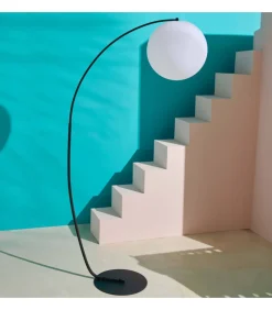 Lantaarnpaal boog zwart polyethyleen