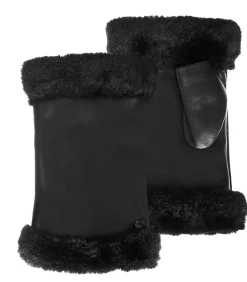 Lederen dameswanten Zwart