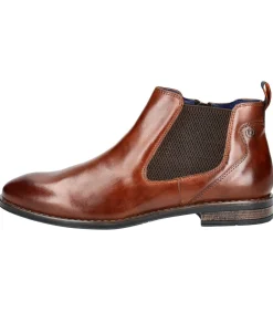 Leer/Textiel Enkellaarzen