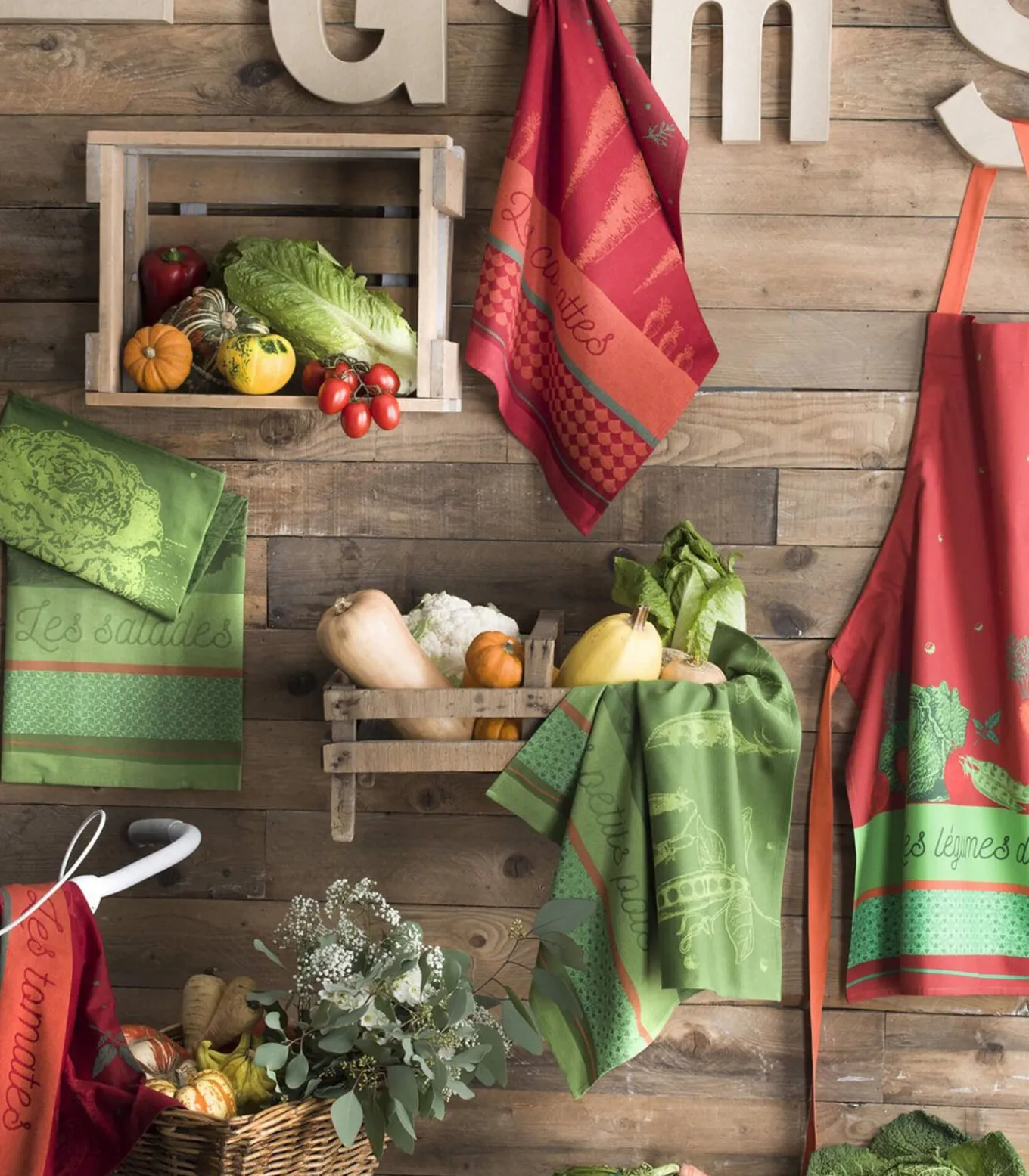 LEGUMES RACINES - Tafellinnen Theedoek