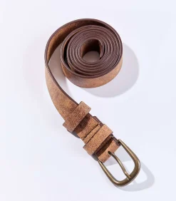 Leren ceintuur met metalen gesp MAZ