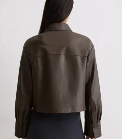 Leren overhemd regular