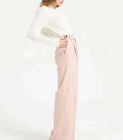 LILLY 4 Uitgestikt vest met ronde hals - 100% kasjmier