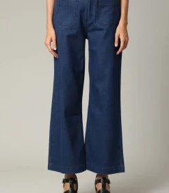 LILOO - Denimjeans met wijde pijpen en ritssluiting