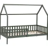 Lit cabane pour enfant 190x90cm vert MARCEAU